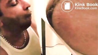 hungry amateur guy eating shit