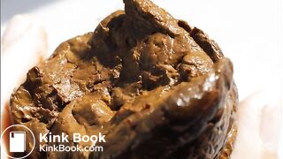 gay solo scat closeup dump