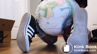 Skater Boy Makes Huge Mess In Diaper