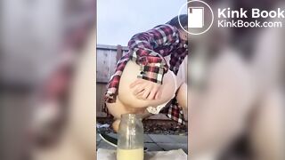 Teen Drinking Her Own Enema