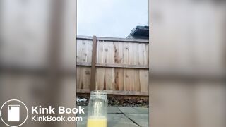 Teen Drinking Her Own Enema