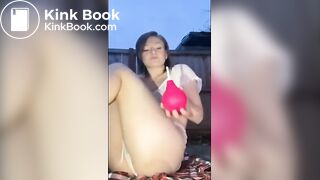 Teen Drinking Her Own Enema