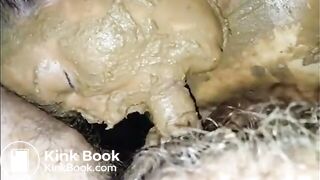 Fat Drunk Skank Sucks Shit Covered Cock