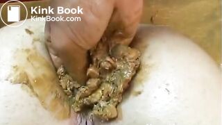 Putting shit back in ass