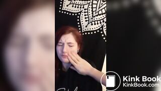 Stupid ginger bitch slapped and spit on