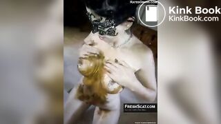 Pierced hotty gets off smearing and eating scat