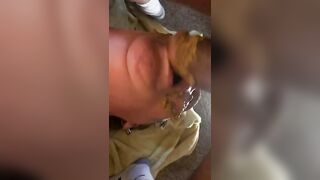 Upside down scat face fuck