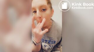 Eating scat off my plug