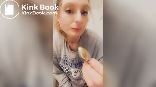 Eating scat off my plug