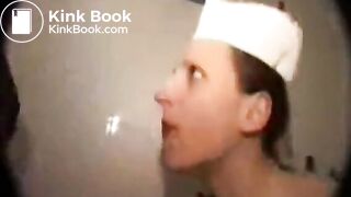 German Mistress & her vinyl toilet slave