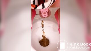 Pooping in the toilet