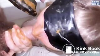 Sub Slut Does Rough, Shitty Ass to Mouth