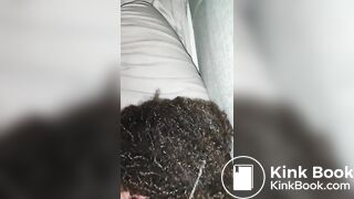 I waken her by urinating on her lovely curly hair