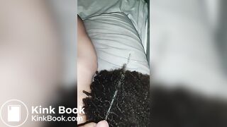 I waken her by urinating on her lovely curly hair