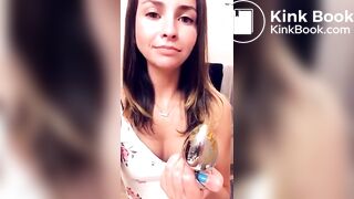 Lex Licking Her Buttplug Clean and Swallowing