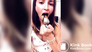 Lex Licking Her Buttplug Clean and Swallowing