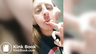 Bimbo Doll Amy being a toilet whore