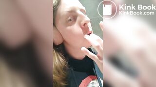 Bimbo Doll Amy being a toilet whore