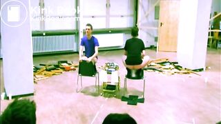 performance art:  guy shits on stage