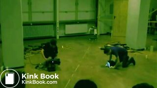 performance art:  guy shits on stage