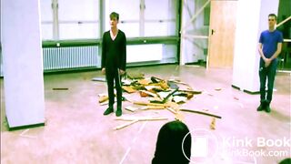 performance art:  guy shits on stage