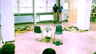 performance art:  guy shits on stage