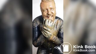 Posing around in rubber, covered in my own shit