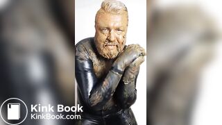Posing around in rubber, covered in my own shit