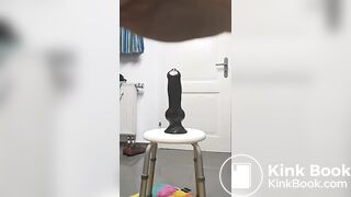 Saarsissyfranka eat ouwn scatDildo Play and sca