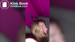 Nasty drunk whore in public toilet