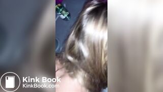 Nasty drunk whore in public toilet