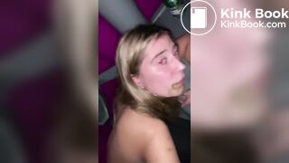 Nasty drunk whore in public toilet