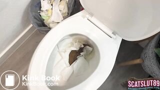 Chubby Trans Babe Clogs the Toilet Again