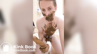 twink eating and smearing shit