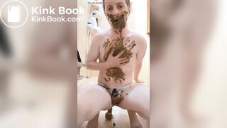 twink eating and smearing shit