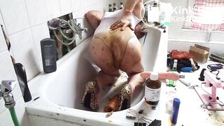 fette perverse Sau allein zu Haus