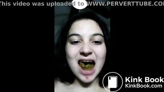 Teen scat porn girl chewing and swallowing shit
