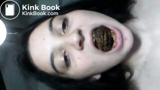 Teen scat porn girl chewing and swallowing shit
