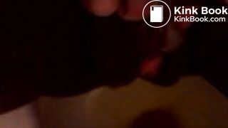 Ebony teen Pussy Play While Shittin