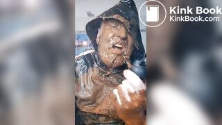 Smoking a pipe while being covered in my own shit