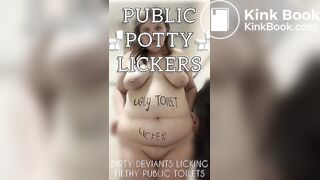 PUBLIC POTTY LICKERS v DIRTY toilet TONGUE tramps