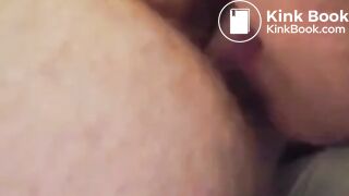 Scat rimjob while master shitting