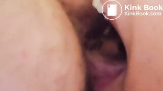 Scat rimjob while master shitting