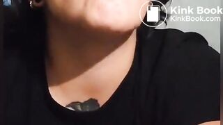 Scat rimjob while master shitting