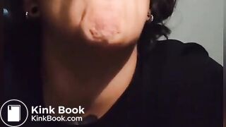 Scat rimjob while master shitting