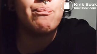 Scat rimjob while master shitting