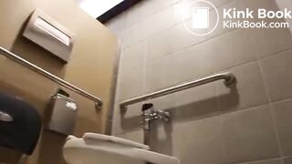 Aurelia Pinching a Loaf In Public Restroom