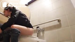 Aurelia Pinching a Loaf In Public Restroom