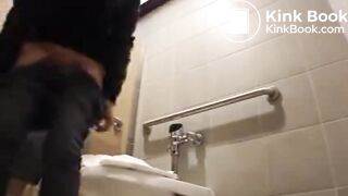 Aurelia Pinching a Loaf In Public Restroom