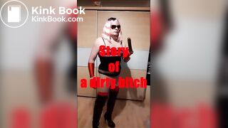 Ophelie sucks shit covered toy